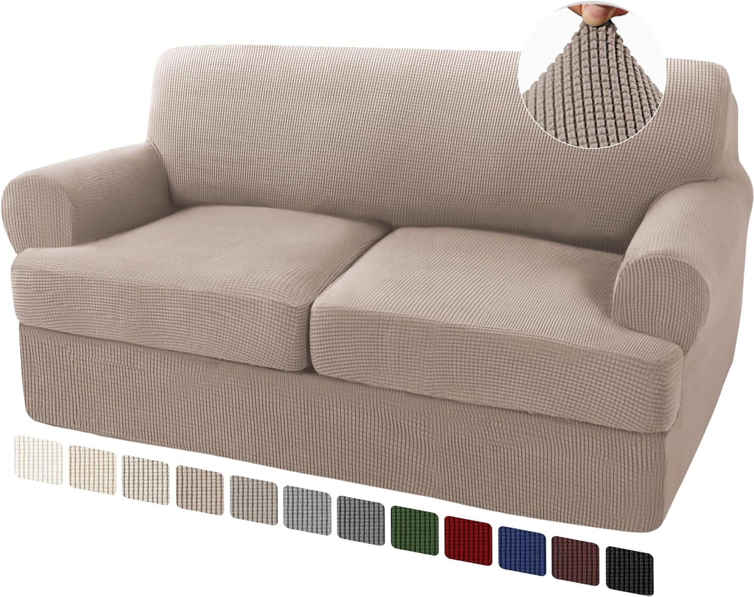 T Cushion Sofa Slipcovers Sofa Cover for T Cushion Sofa Couches Stretch Couch Cover with T Cushion Covers Machine Washable - Image 26