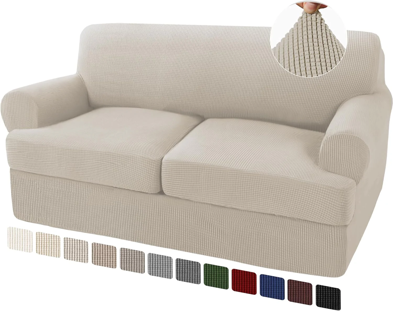 T Cushion Sofa Slipcovers Sofa Cover for T Cushion Sofa Couches Stretch Couch Cover with T Cushion Covers Machine Washable - Image 30