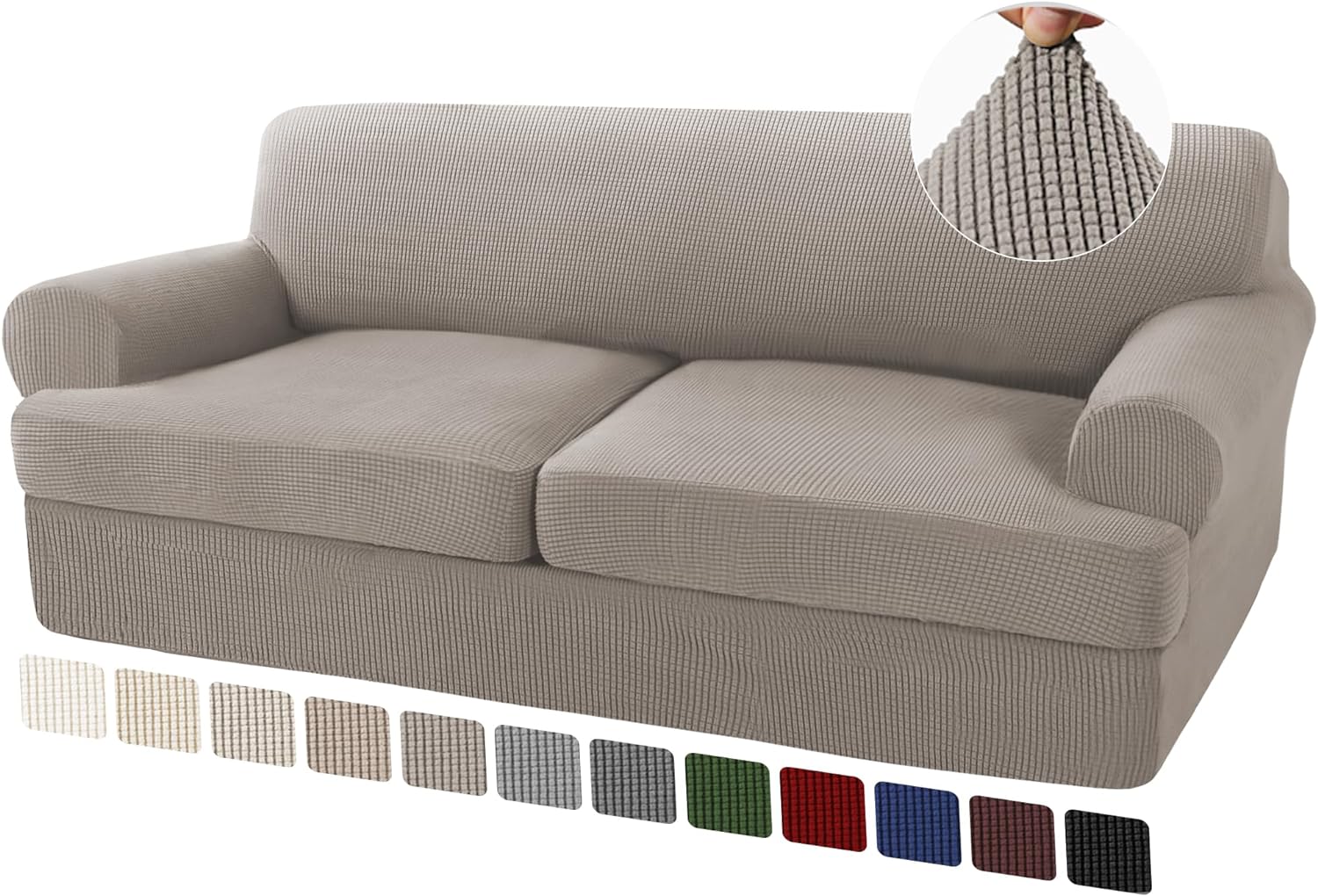 T Cushion Sofa Slipcovers Sofa Cover for T Cushion Sofa Couches Stretch Couch Cover with T Cushion Covers Machine Washable - Image 35