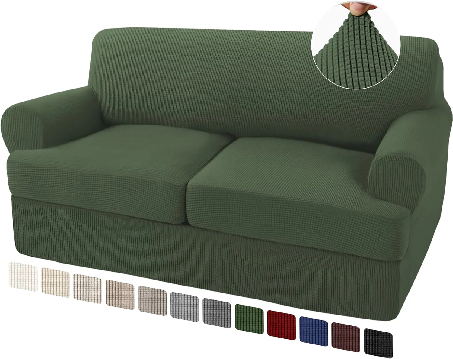 T Cushion Sofa Slipcovers Sofa Cover for T Cushion Sofa Couches Stretch Couch Cover with T Cushion Covers Machine Washable - Image 37