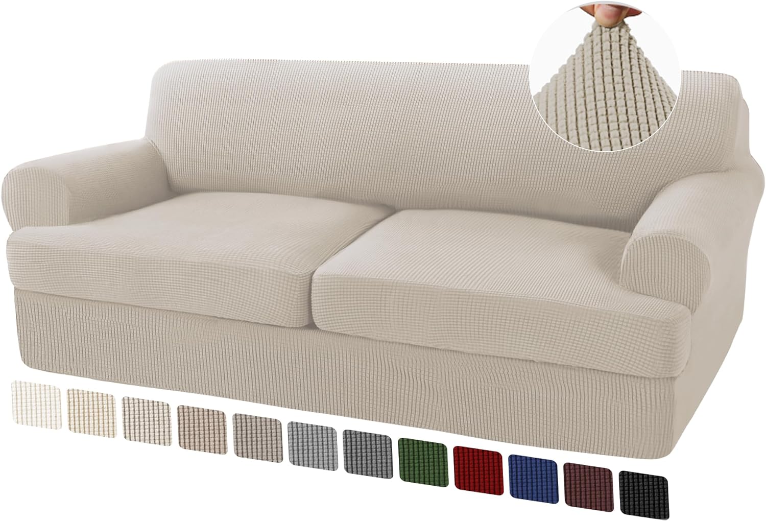 T Cushion Sofa Slipcovers Sofa Cover for T Cushion Sofa Couches Stretch Couch Cover with T Cushion Covers Machine Washable - Image 39