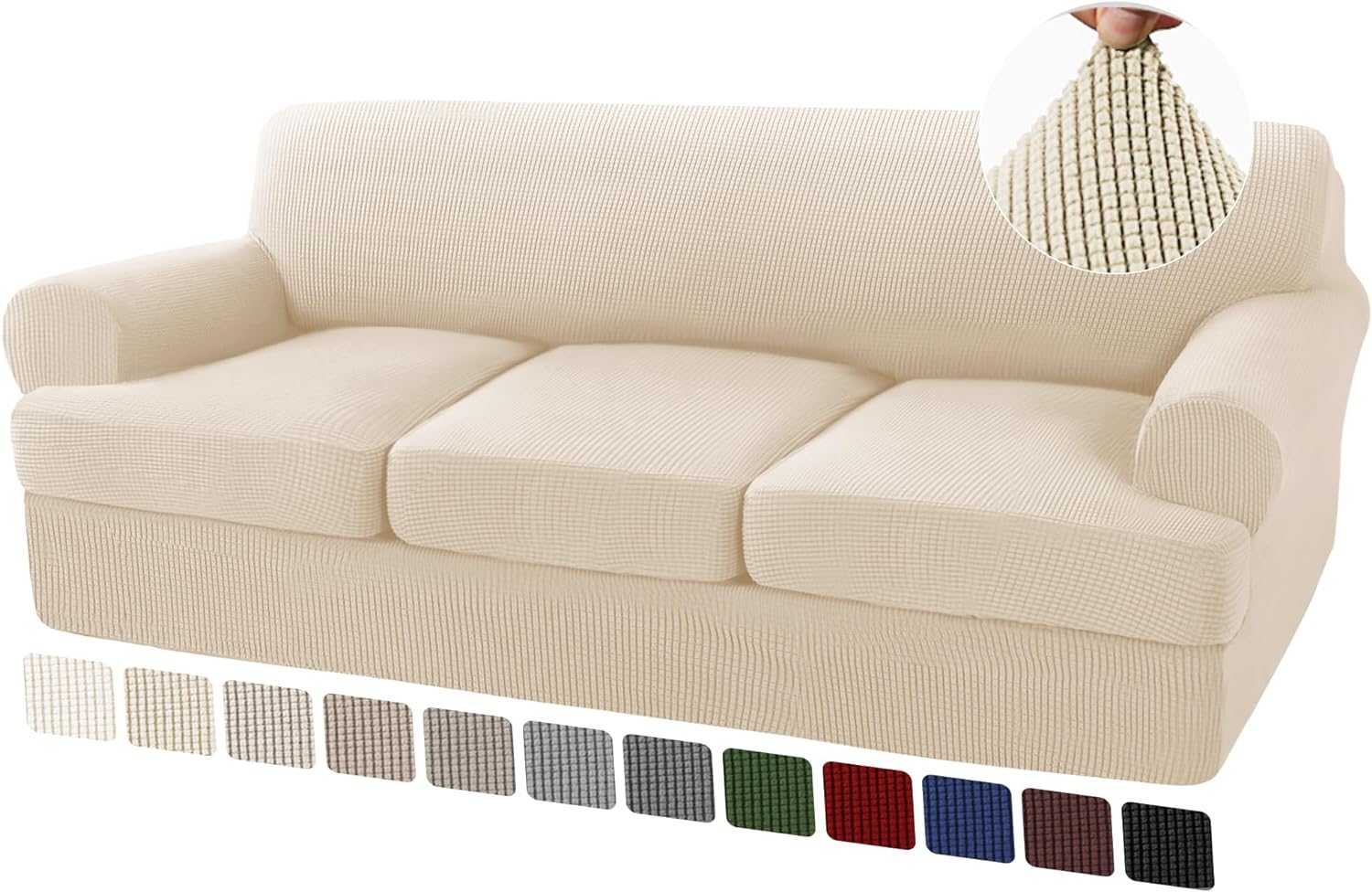 T Cushion Sofa Slipcovers Sofa Cover for T Cushion Sofa Couches Stretch Couch Cover with T Cushion Covers Machine Washable - Image 40