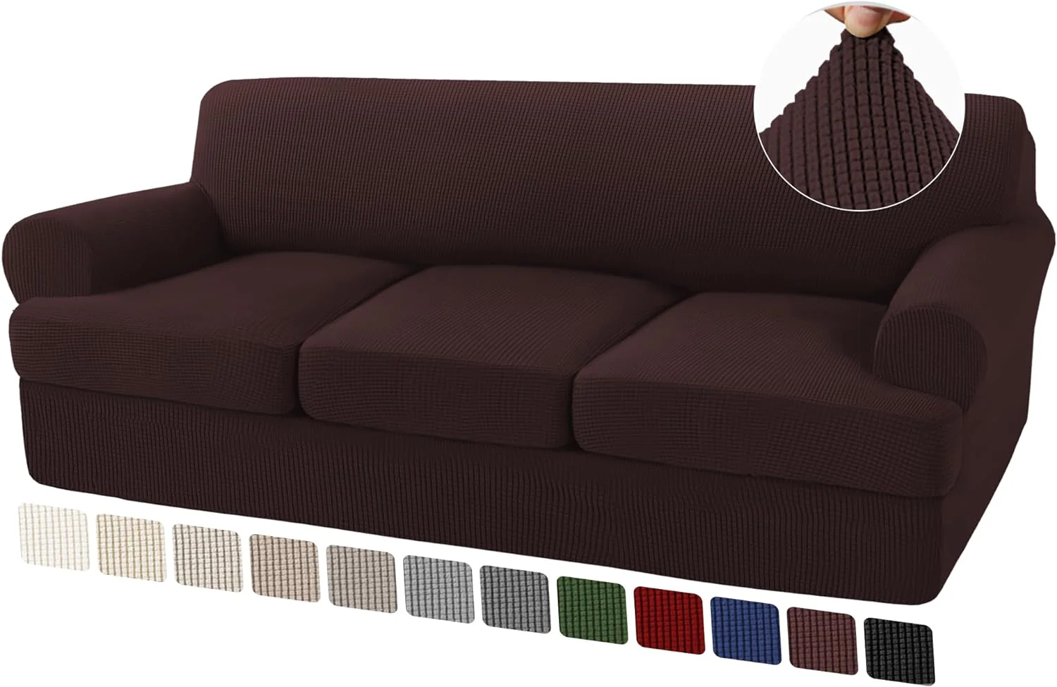 T Cushion Sofa Slipcovers Sofa Cover for T Cushion Sofa Couches Stretch Couch Cover with T Cushion Covers Machine Washable - Image 45