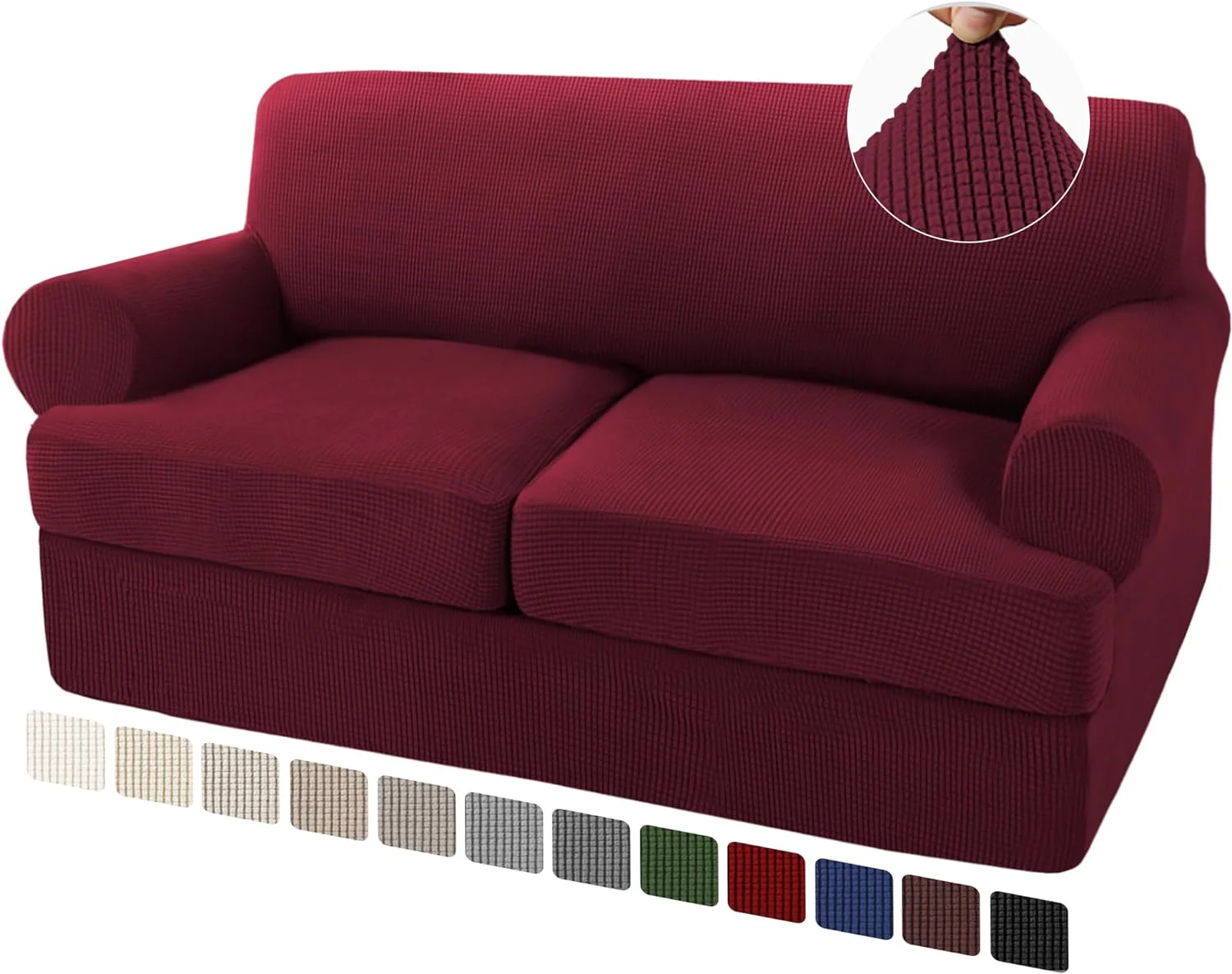 T Cushion Sofa Slipcovers Sofa Cover for T Cushion Sofa Couches Stretch Couch Cover with T Cushion Covers Machine Washable - Image 47