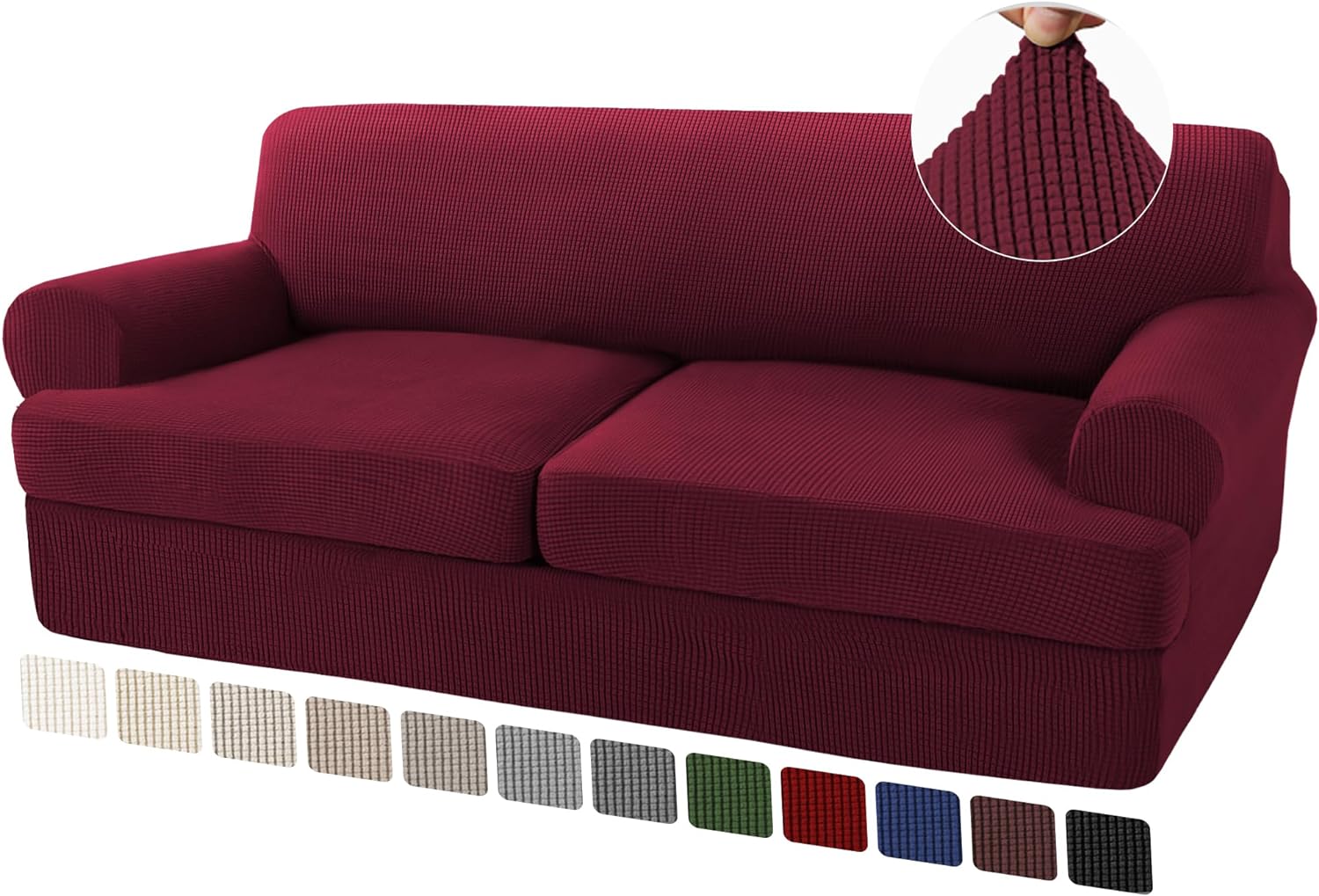 T Cushion Sofa Slipcovers Sofa Cover for T Cushion Sofa Couches Stretch Couch Cover with T Cushion Covers Machine Washable - Image 51