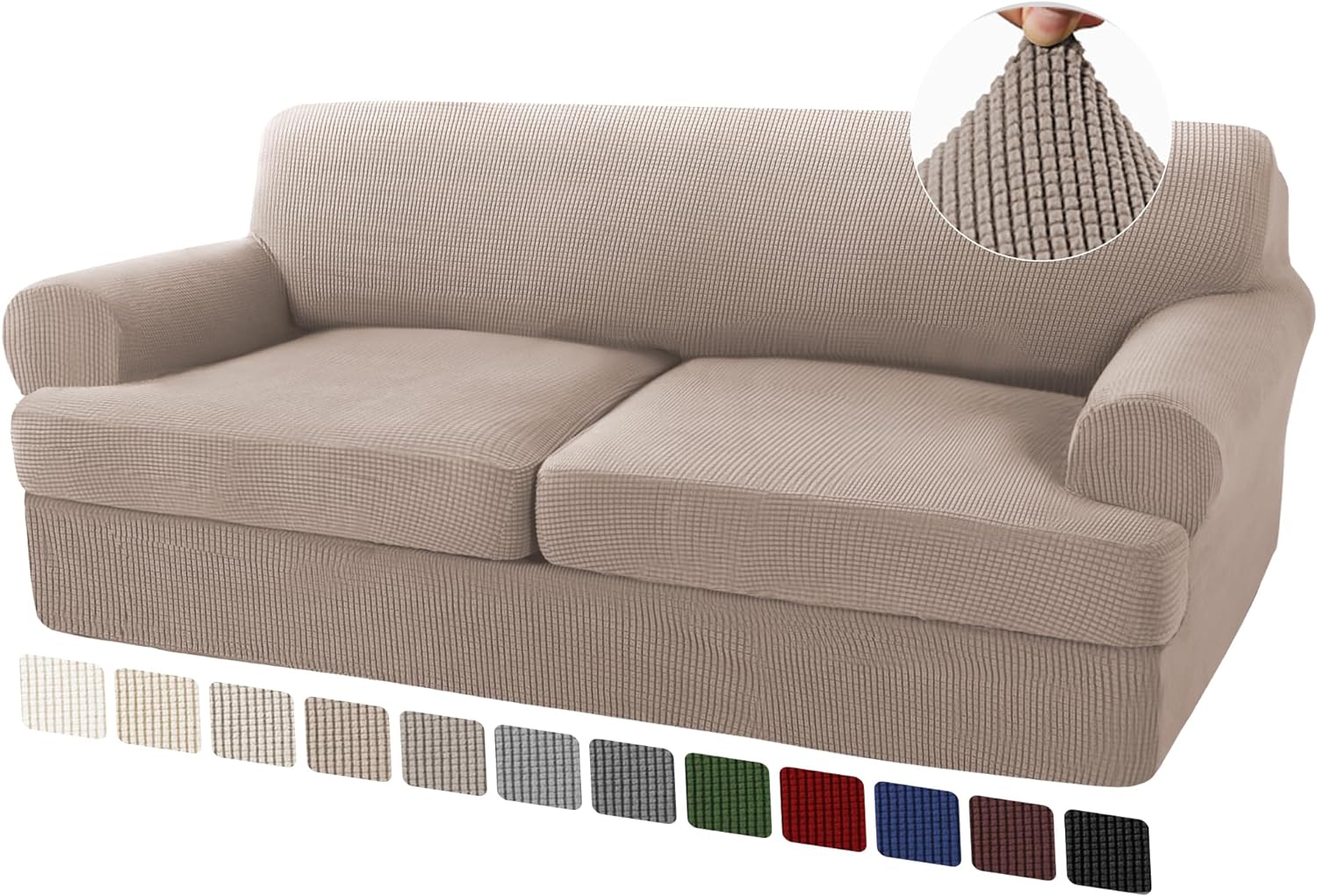 T Cushion Sofa Slipcovers Sofa Cover for T Cushion Sofa Couches Stretch Couch Cover with T Cushion Covers Machine Washable - Image 53