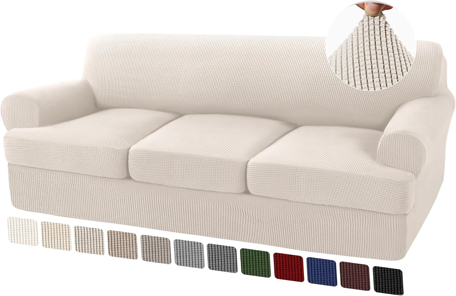 T Cushion Sofa Slipcovers Sofa Cover for T Cushion Sofa Couches Stretch Couch Cover with T Cushion Covers Machine Washable - Image 55