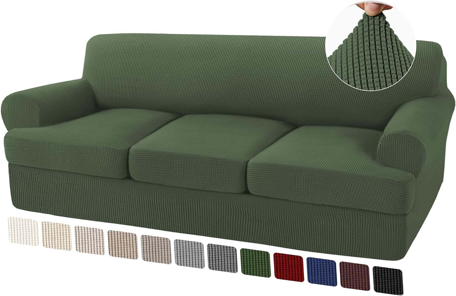 T Cushion Sofa Slipcovers Sofa Cover for T Cushion Sofa Couches Stretch Couch Cover with T Cushion Covers Machine Washable - Image 56