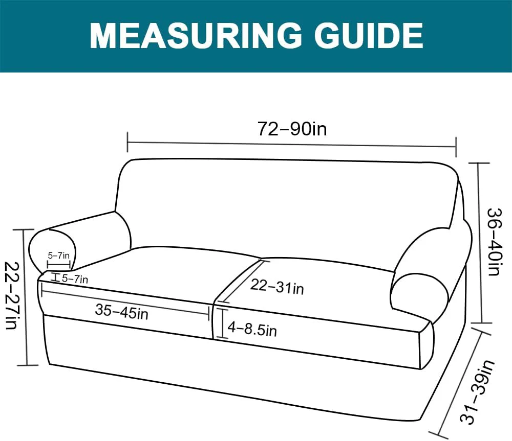 T Cushion Sofa Slipcovers Sofa Cover for T Cushion Sofa Couches Stretch Couch Cover with T Cushion Covers Machine Washable - Image 7