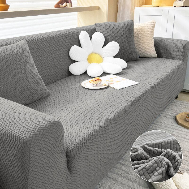 Thick Elastic Sofa Cover UK Slipcover For Living Room Stretch Polar Fleece Armchair Cover 1/2/3/4 Seater Corner Couch Cover United Kingdom - Image 9