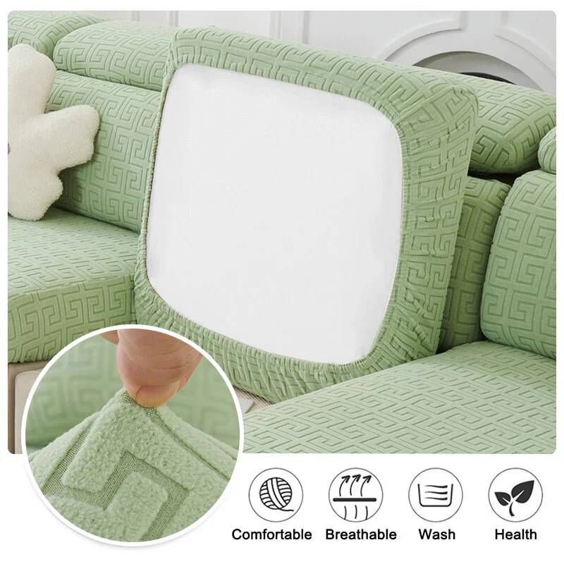 Thick Jacquard Stretch Individual Cushion Covers Sofa Cushion Couch Seat Covers Slipcovers  Replacement Furniture Protector - Image 4