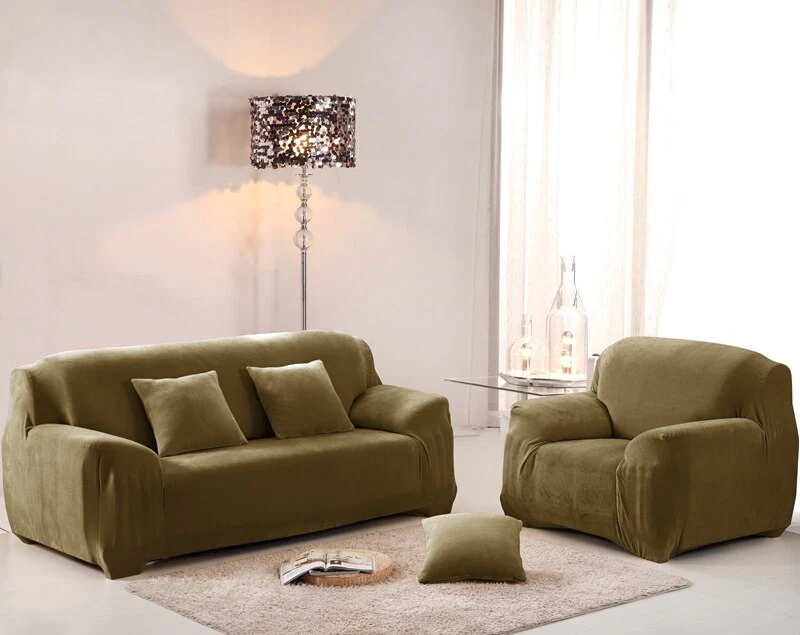 Thick Velvet Sofa Covers for Couch Cover Super Stretch Non Slip Couch Cover Friendly Elastic Furniture Protector Plush Sofa Slipcovers - Image 10