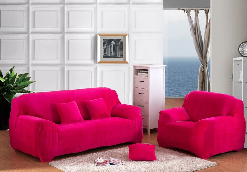 Thick Velvet Sofa Covers for Couch Cover Super Stretch Non Slip Couch Cover Friendly Elastic Furniture Protector Plush Sofa Slipcovers - Image 17