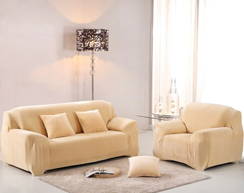 Thick Velvet Sofa Covers for Couch Cover Super Stretch Non Slip Couch Cover Friendly Elastic Furniture Protector Plush Sofa Slipcovers - Image 9
