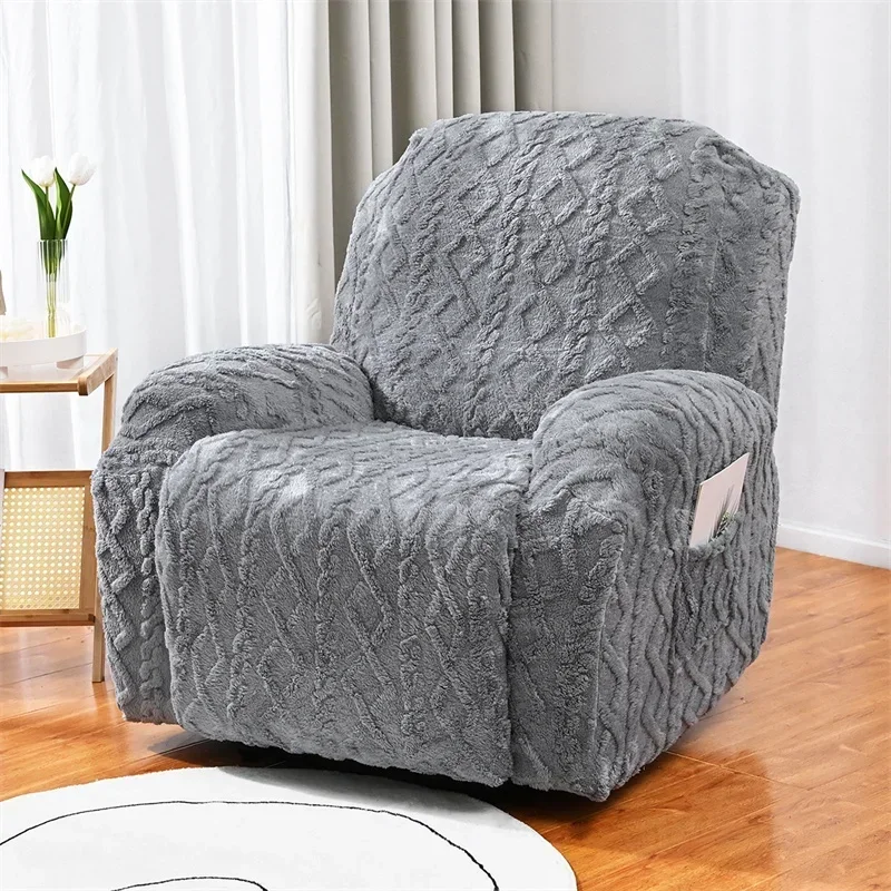Thicken Plush Recliner Sofa Covers Soft Comfortable Lazy Boy Chair Covers Winter Warm Non Slip Sofa Slipcovers - Image 6