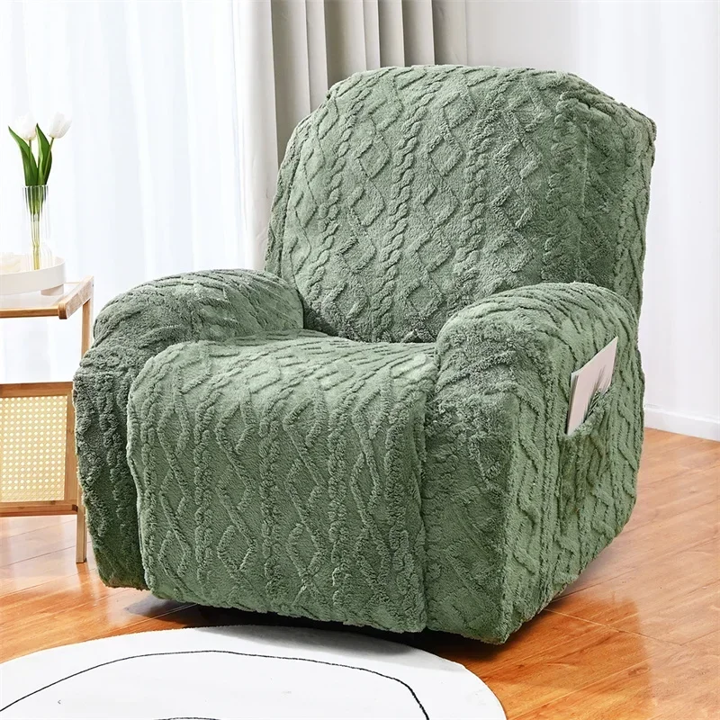 Thicken Plush Recliner Sofa Covers Soft Comfortable Lazy Boy Chair Covers Winter Warm Non Slip Sofa Slipcovers - Image 8