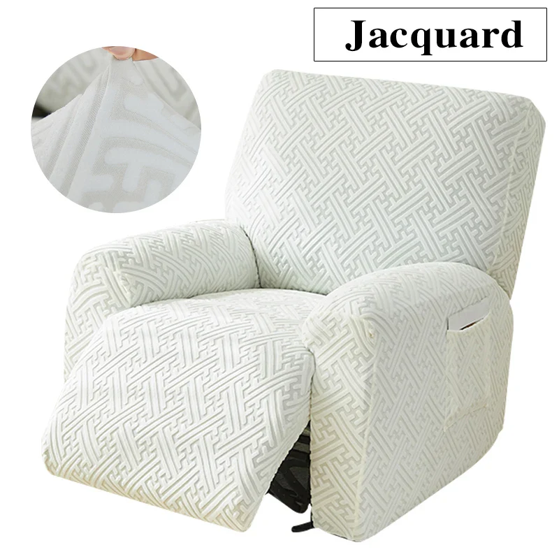 Thicken Recliner Chair Covers Stretch Jacquard Single Armchair Lazy Boy Sofa Relax Functional Sofa Slipcover Non-Slip 4 Pieces/set - Image 11