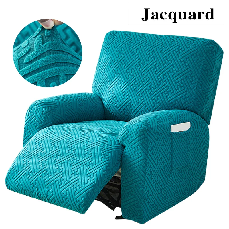Thicken Recliner Chair Covers Stretch Jacquard Single Armchair Lazy Boy Sofa Relax Functional Sofa Slipcover Non-Slip 4 Pieces/set - Image 12