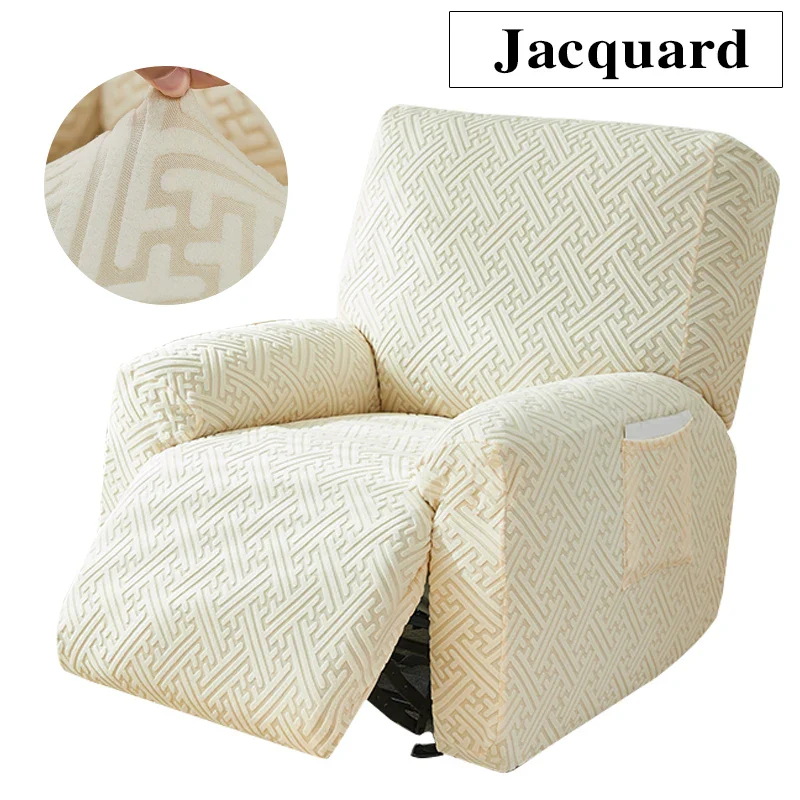 Thicken Recliner Chair Covers Stretch Jacquard Single Armchair Lazy Boy Sofa Relax Functional Sofa Slipcover Non-Slip 4 Pieces/set - Image 13