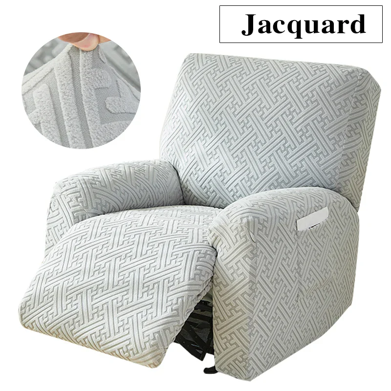 Thicken Recliner Chair Covers Stretch Jacquard Single Armchair Lazy Boy Sofa Relax Functional Sofa Slipcover Non-Slip 4 Pieces/set - Image 7