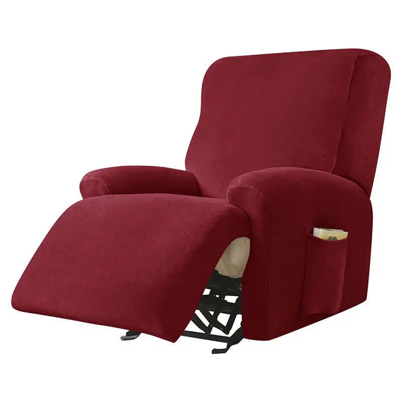 Velvet Recliner Chair Cover Elastic Armchair Sofa Covers Lazy Boy Relax Reclining Sofa Seat Cover For Living Room 1/2/3/4 Seats - Image 19
