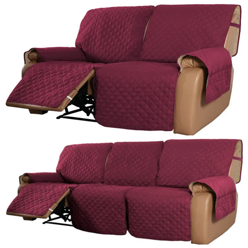 Water Repellent Recliner 2/3 Seaters Elastic Band Sofa Cover Pet Kid Anti- Scratch Armchair Covers Couch Towel Lounger Slipcover - Image 11