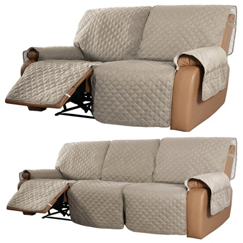 Water Repellent Recliner 2/3 Seaters Elastic Band Sofa Cover Pet Kid Anti- Scratch Armchair Covers Couch Towel Lounger Slipcover - Image 15