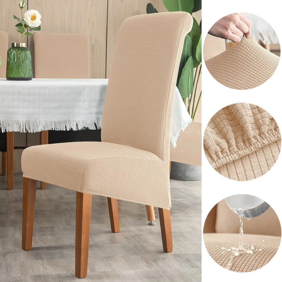 Waterproof Back Chair Cover for Dining Room Kitchen Wedding Home XL Size Chair Covers Anti-dirty Home Decor Seat Protectors - Image 5