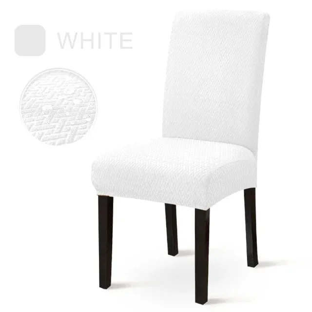Waterproof Dining Chair Covers Jacquard Solid Chair Slipcover Hotel Banquet Home Kitchen Stretch Spandex Chair Case - Image 16