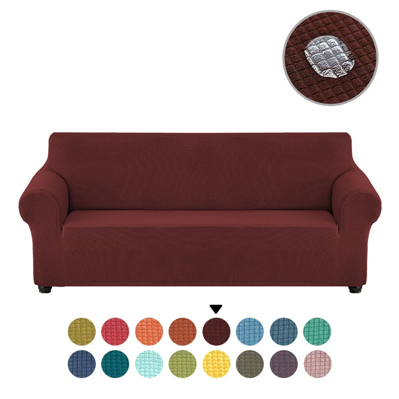 Waterproof/Dustproof Sofa Covers Couch Cover Fleece Solid Color Sectional Sofa Covers Elastic Stretch L Shape Sofa Seat Covering Settee - Image 10