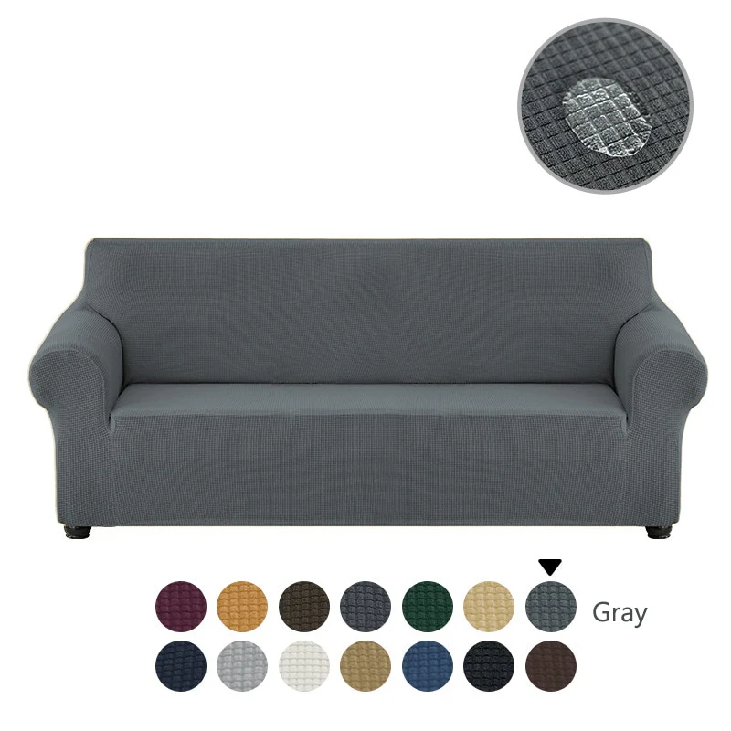 Waterproof/Dustproof Sofa Covers Couch Cover Fleece Solid Color Sectional Sofa Covers Elastic Stretch L Shape Sofa Seat Covering Settee - Image 12