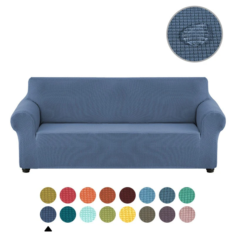 Waterproof/Dustproof Sofa Covers Couch Cover Fleece Solid Color Sectional Sofa Covers Elastic Stretch L Shape Sofa Seat Covering Settee - Image 15