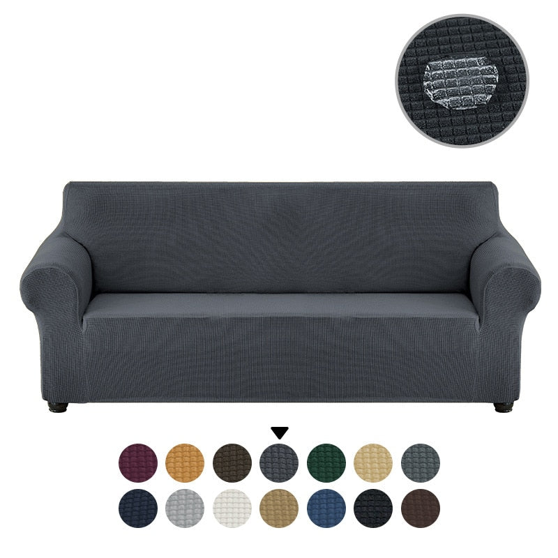 Waterproof/Dustproof Sofa Covers Couch Cover Fleece Solid Color Sectional Sofa Covers Elastic Stretch L Shape Sofa Seat Covering Settee - Image 17