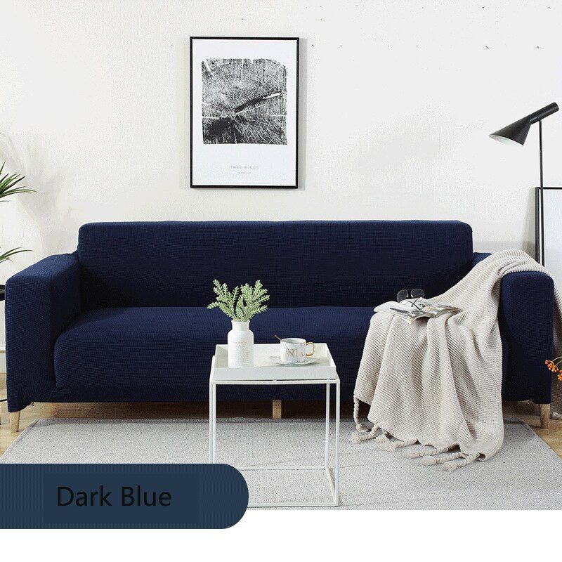 Waterproof/Dustproof Sofa Covers Couch Cover Fleece Solid Color Sectional Sofa Covers Elastic Stretch L Shape Sofa Seat Covering Settee - Image 23