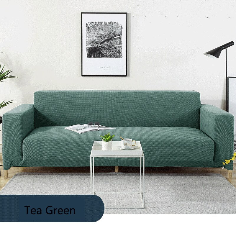 Waterproof/Dustproof Sofa Covers Couch Cover Fleece Solid Color Sectional Sofa Covers Elastic Stretch L Shape Sofa Seat Covering Settee - Image 28