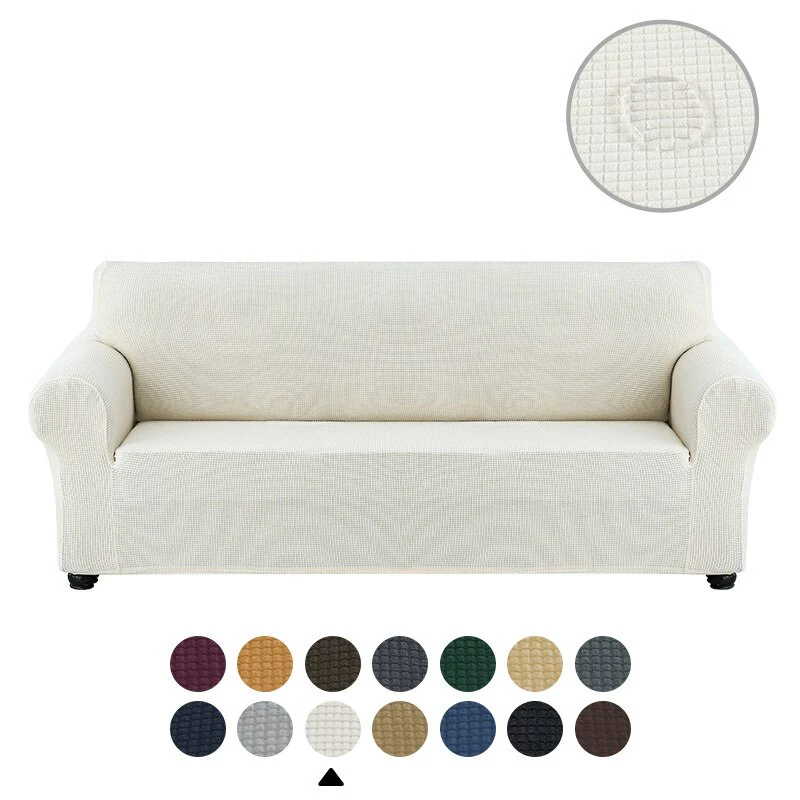 Waterproof/Dustproof Sofa Covers Couch Cover Fleece Solid Color Sectional Sofa Covers Elastic Stretch L Shape Sofa Seat Covering Settee - Image 9