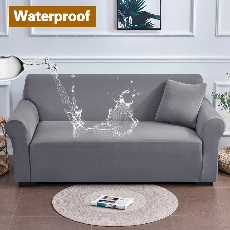 Waterproof Green Sofa Covers Elastic Thin Sofa  Slipcover for Living Room Pets Green Couch Covered 1/2/3/4 Seats - Image 10