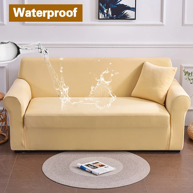 Waterproof Green Sofa Covers Elastic Thin Sofa  Slipcover for Living Room Pets Green Couch Covered 1/2/3/4 Seats - Image 15