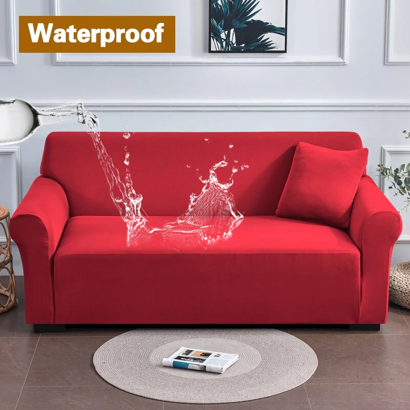 Waterproof Green Sofa Covers Elastic Thin Sofa  Slipcover for Living Room Pets Green Couch Covered 1/2/3/4 Seats - Image 17