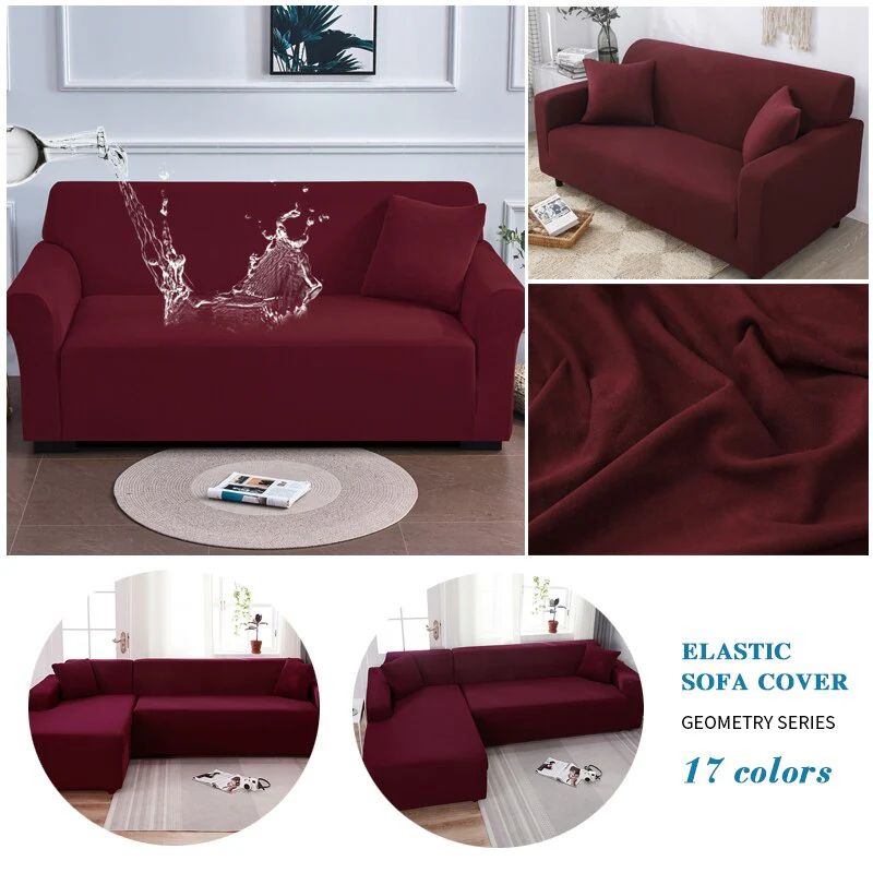 Waterproof Green Sofa Covers Elastic Thin Sofa  Slipcover for Living Room Pets Green Couch Covered 1/2/3/4 Seats - Image 5