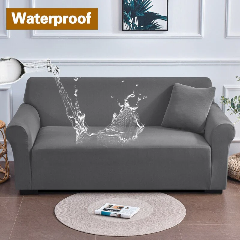 Waterproof Green Sofa Covers Elastic Thin Sofa  Slipcover for Living Room Pets Green Couch Covered 1/2/3/4 Seats - Image 8