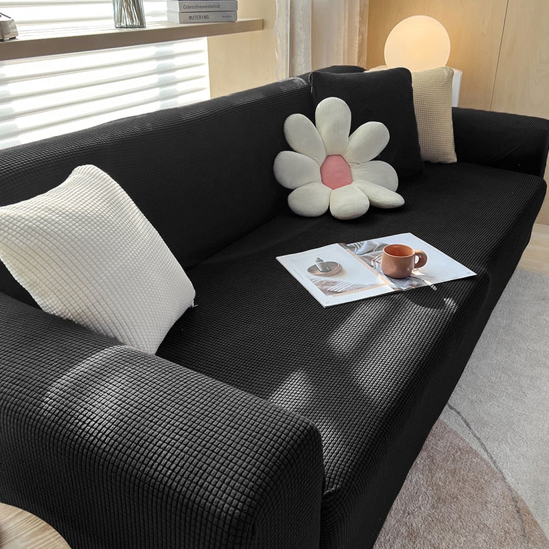 Waterproof Jacquard Green Sofa Covers 1/2/3/4 Seats Solid Couch Cover Green Color Sofa Cover Protector Bench Covers - Image 14