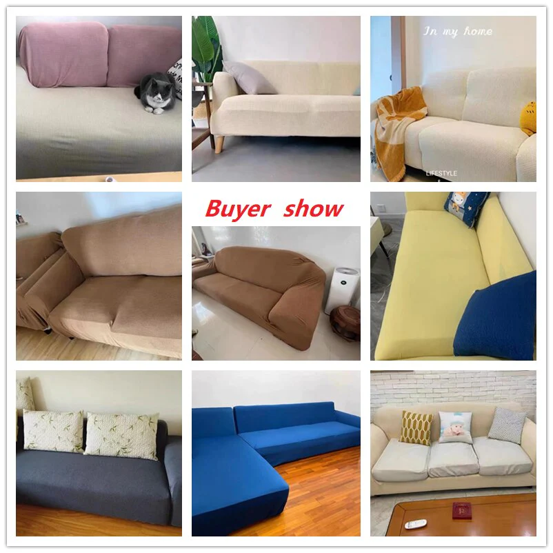 Waterproof Jacquard Green Sofa Covers 1/2/3/4 Seats Solid Couch Cover Green Color Sofa Cover Protector Bench Covers - Image 4