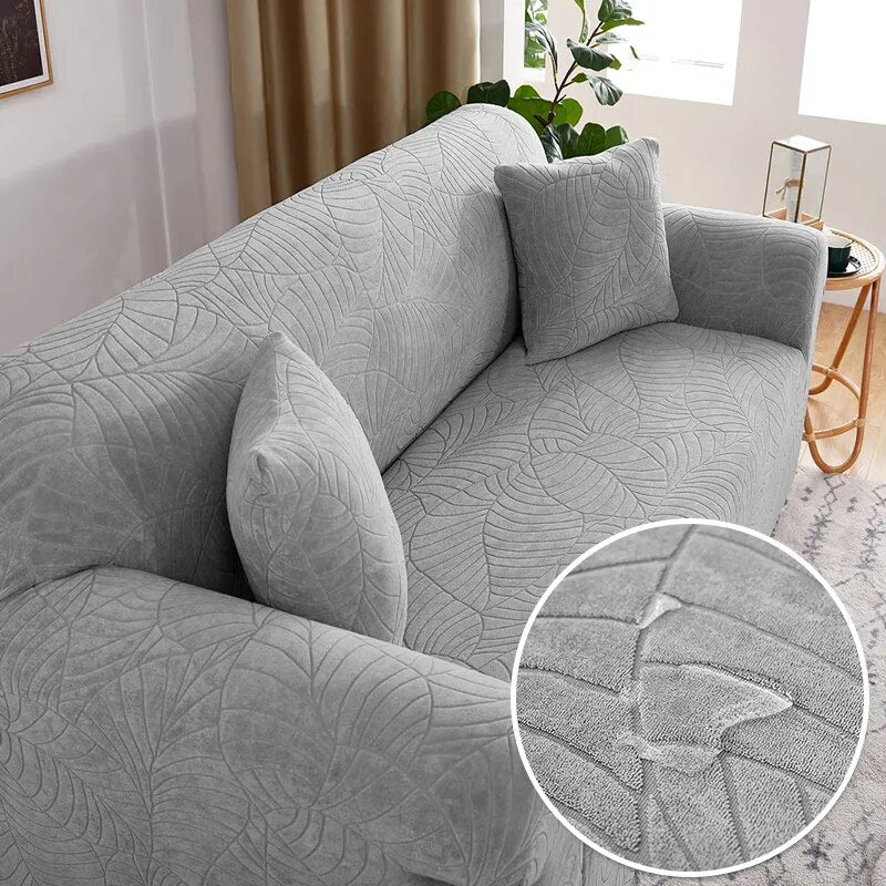 Waterproof Jacquard L Shaped Sofa Covers 1/2/3/4 Seats Solid Couch Slipcover Corner Sofa Cover Protector Bench Covers - Image 3