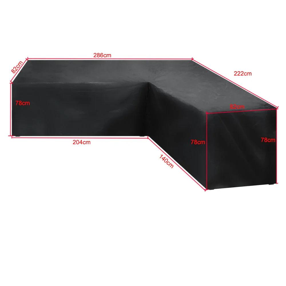 Waterproof Outdoor Patio Garden Furniture Covers L Shape Dustproof Table Chair Sofa Protective Cover Rain Snow Mildew Resistant - Image 13