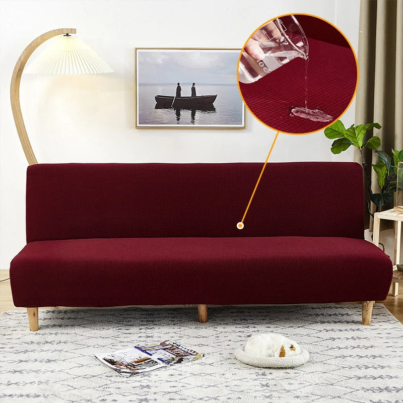 Waterproof Sofa Bed Cover Armless Sofa Cover For Living Room Plaid Straight Sofa Cover Slipcover Futon Cover For Home - Image 11