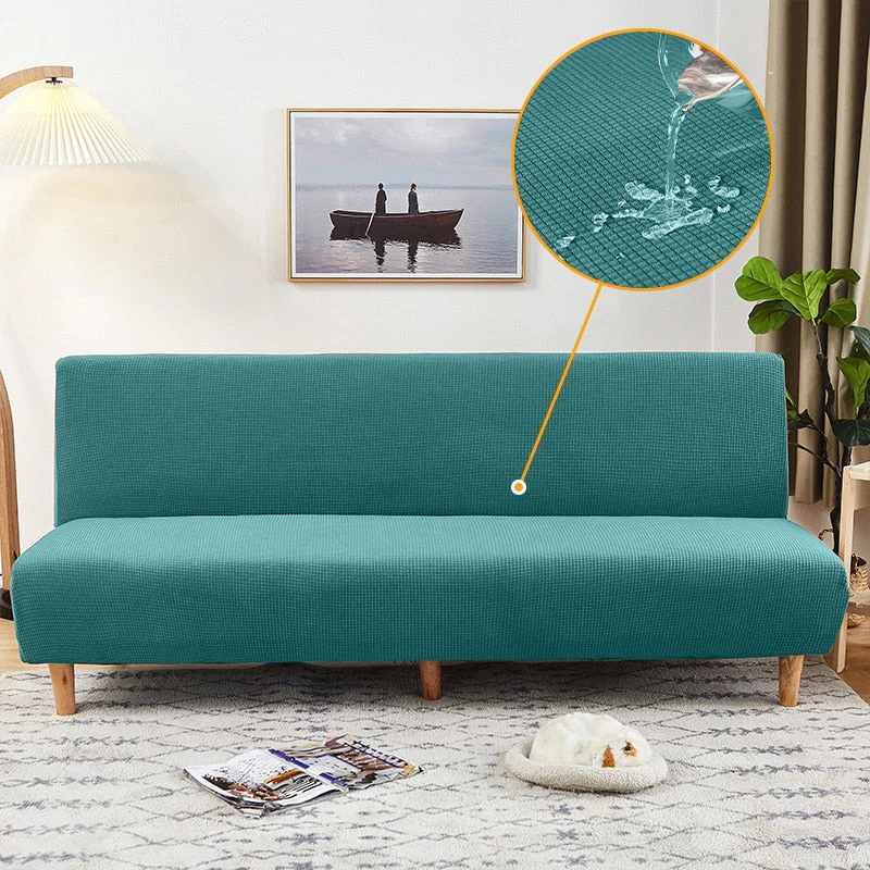 Waterproof Sofa Bed Cover Armless Sofa Cover For Living Room Plaid Straight Sofa Cover Slipcover Futon Cover For Home - Image 15