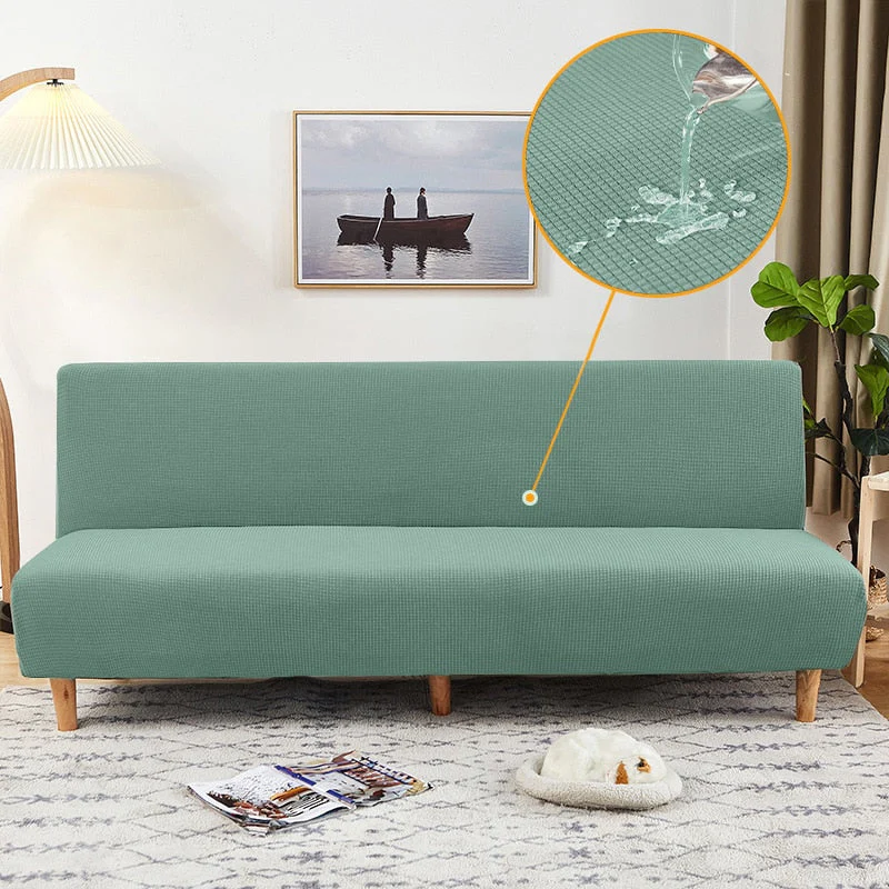 Waterproof Sofa Bed Cover Armless Sofa Cover For Living Room Plaid Straight Sofa Cover Slipcover Futon Cover For Home - Image 18