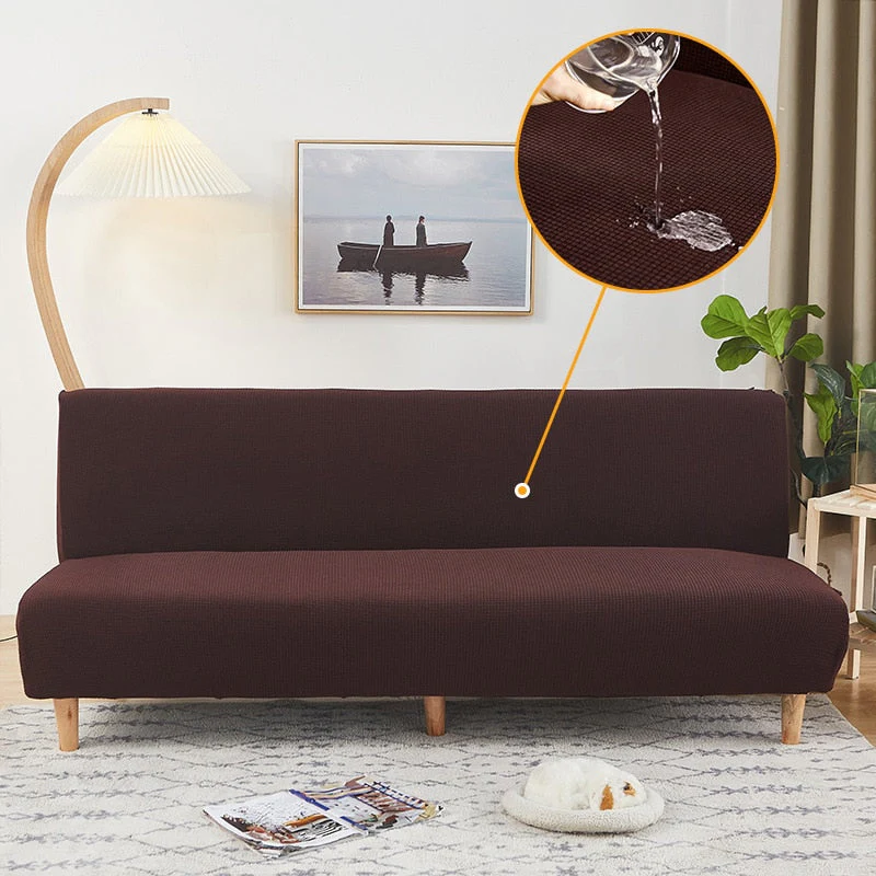 Waterproof Sofa Bed Cover Armless Sofa Cover For Living Room Plaid Straight Sofa Cover Slipcover Futon Cover For Home - Image 8