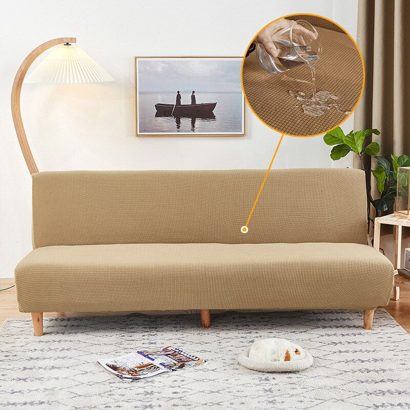Waterproof Sofa Bed Cover Armless Sofa Cover For Living Room Plaid Straight Sofa Cover Slipcover Futon Cover For Home - Image 9